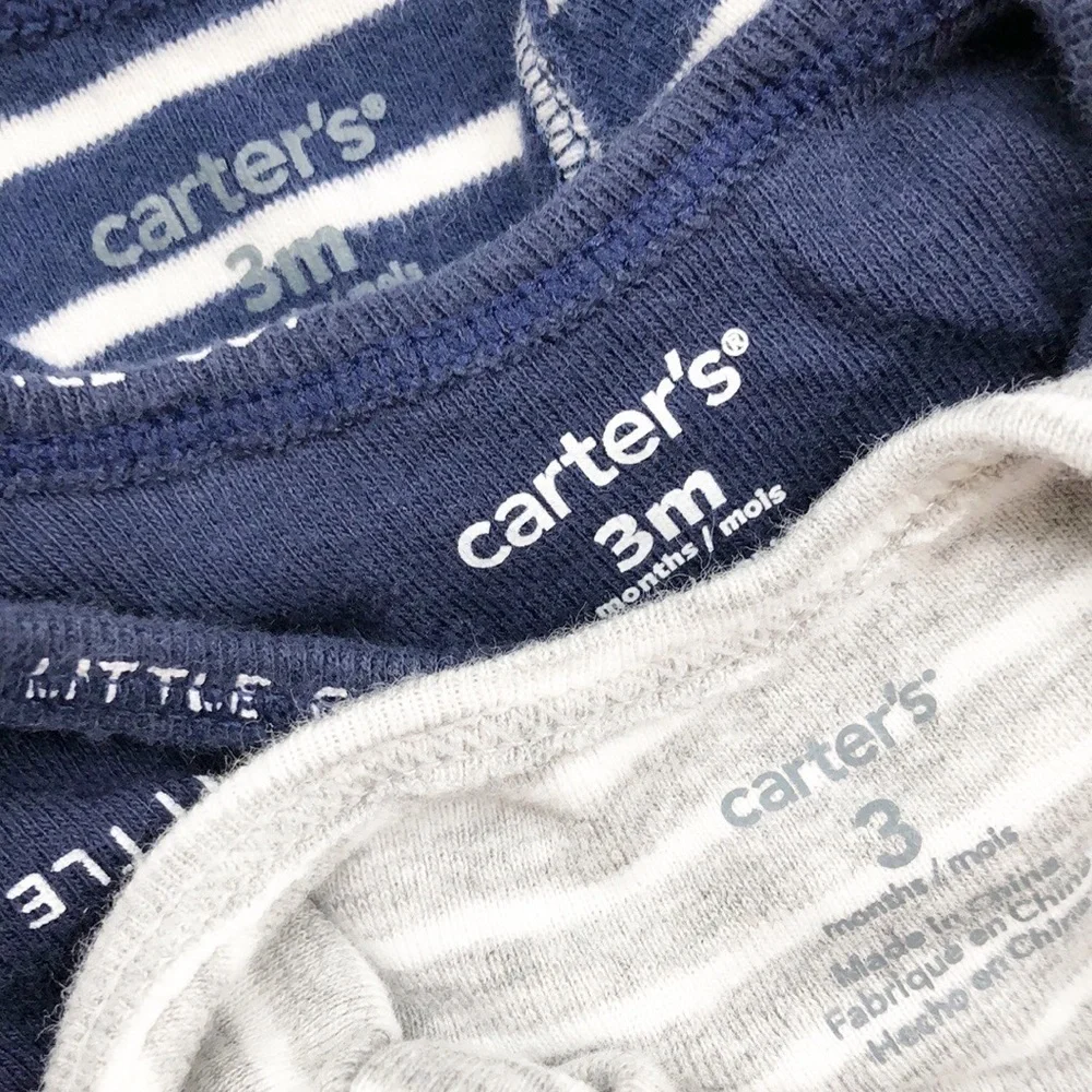 Carter's 3 pack striped/printed baby bodysuits